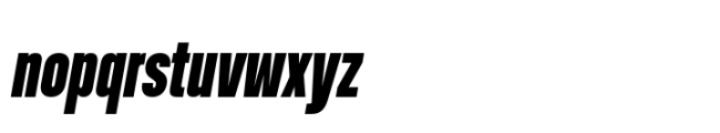 Rules Compressed Black Italic Font LOWERCASE