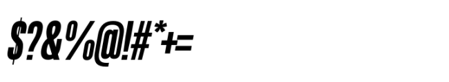 Rules Compressed Extra Bold Italic Font OTHER CHARS