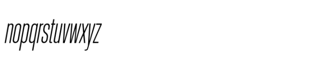 Rules Compressed Light Italic Font LOWERCASE