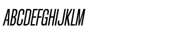Rules Compressed Medium Italic Font UPPERCASE