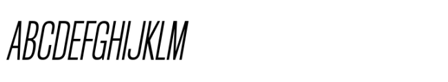 Rules Compressed Regular Italic Font UPPERCASE
