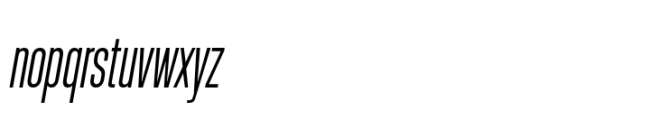 Rules Compressed Regular Italic Font LOWERCASE