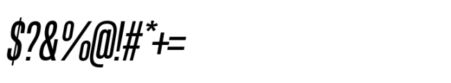 Rules Compressed Semibold Italic Font OTHER CHARS