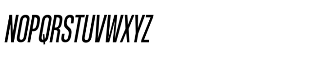 Rules Compressed Semibold Italic Font UPPERCASE