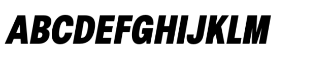 Rules Condensed Black Italic Font UPPERCASE