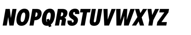 Rules Condensed Black Italic Font UPPERCASE