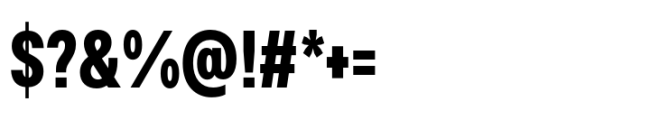Rules Condensed Extra Bold Font OTHER CHARS