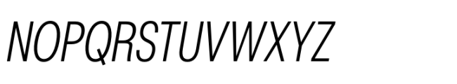 Rules Condensed Light Italic Font UPPERCASE