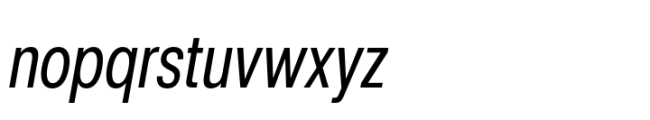 Rules Condensed Regular Italic Font LOWERCASE