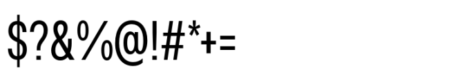 Rules Condensed Regular Font OTHER CHARS