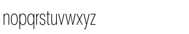 Rules Condensed Thin Font LOWERCASE