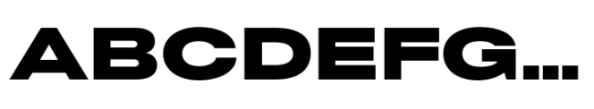 Rules Expanded Black Font UPPERCASE