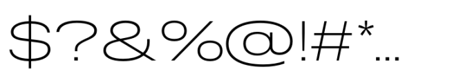 Rules Expanded Ultra Light Font OTHER CHARS