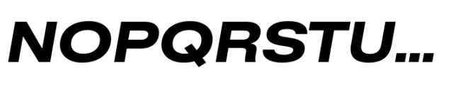 Rules Extended Extra Bold Italic Font UPPERCASE