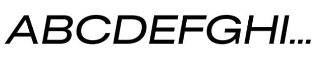 Rules Extended Medium Italic Font