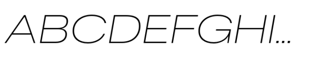 Rules Extended Thin Italic Font