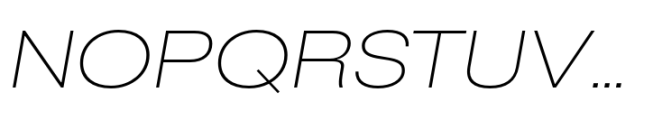 Rules Extended Thin Italic Font UPPERCASE