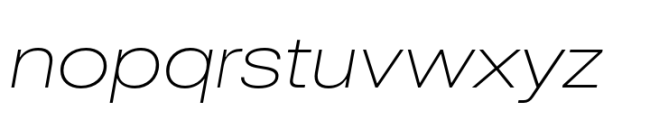 Rules Extended Thin Italic Font LOWERCASE