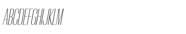 Rules Gothic Compressed Thin Italic Font UPPERCASE