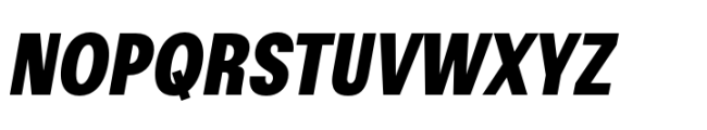 Rules Gothic Condensed Black Italic Font UPPERCASE