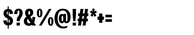 Rules Gothic Condensed Extra Bold Font OTHER CHARS