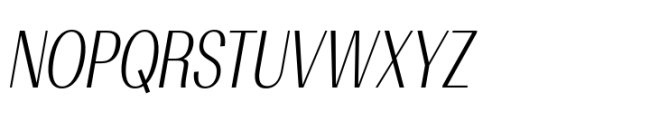 Rules Gothic Condensed Light Italic Font UPPERCASE