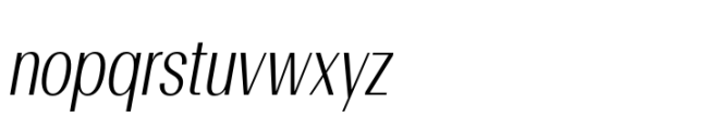 Rules Gothic Condensed Light Italic Font LOWERCASE