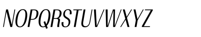 Rules Gothic Condensed Regular Italic Font UPPERCASE