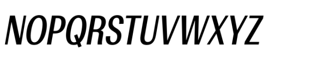 Rules Gothic Condensed Semibold Italic Font UPPERCASE