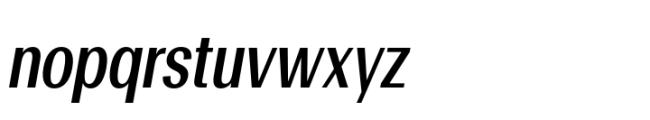 Rules Gothic Condensed Semibold Italic Font LOWERCASE