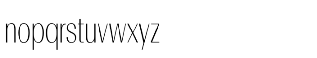 Rules Gothic Condensed Thin Font LOWERCASE