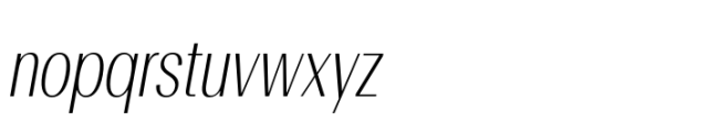 Rules Gothic Condensed Ultra Light Italic Font LOWERCASE