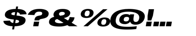 Rules Gothic Expanded Black Italic Font OTHER CHARS