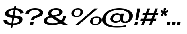 Rules Gothic Expanded Bold Italic Font OTHER CHARS