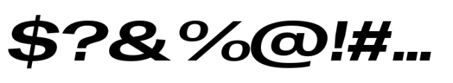 Rules Gothic Expanded Extra Bold Italic Font OTHER CHARS