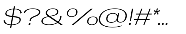 Rules Gothic Expanded Light Italic Font OTHER CHARS