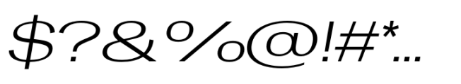Rules Gothic Expanded Regular Italic Font OTHER CHARS