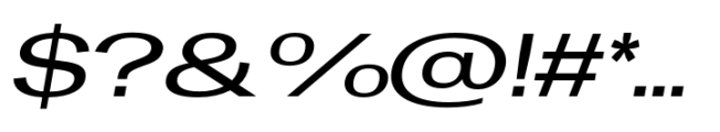 Rules Gothic Expanded Semibold Italic Font OTHER CHARS