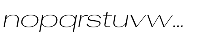 Rules Gothic Expanded Ultra Light Italic Font LOWERCASE