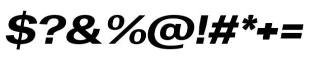 Rules Gothic Extended Extra Bold Italic Font OTHER CHARS