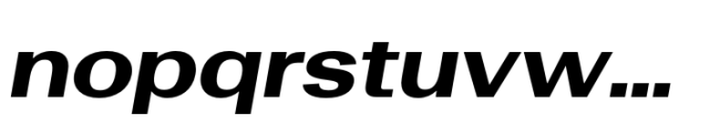 Rules Gothic Extended Extra Bold Italic Font LOWERCASE