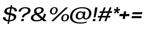 Rules Gothic Extended Semibold Italic Font OTHER CHARS