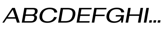 Rules Gothic Extended Semibold Italic Font UPPERCASE