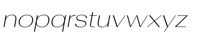 Rules Gothic Extended Thin Italic Font LOWERCASE