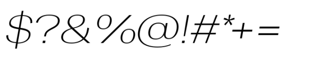 Rules Gothic Extended Ultra Light Italic Font OTHER CHARS