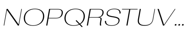 Rules Gothic Extended Ultra Light Italic Font UPPERCASE
