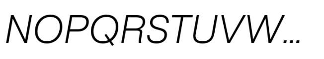 Rules Light Italic Font UPPERCASE