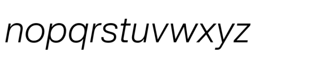 Rules Light Italic Font LOWERCASE
