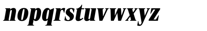 Rules Serif Cnd Black Italic Font LOWERCASE