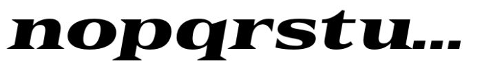 Rules Serif Exp Black Italic Font LOWERCASE